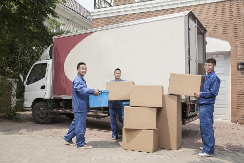 Removal van and moving boxes for a Hornsey house move
