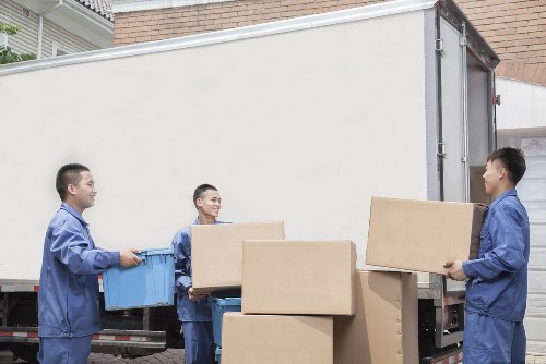 Local removals vehicle prepared for a Hornsey move