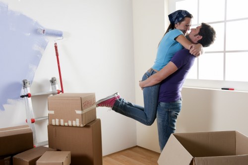 Local removals crew working in a Hornsey flat or house