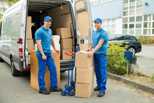 Hornsey man and van handling household items with care