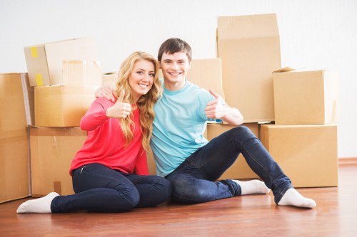 Local home moving team handling boxes and furniture for a Hornsey relocation