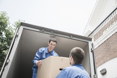 Checklist and boxes prepared for a Hornsey house move